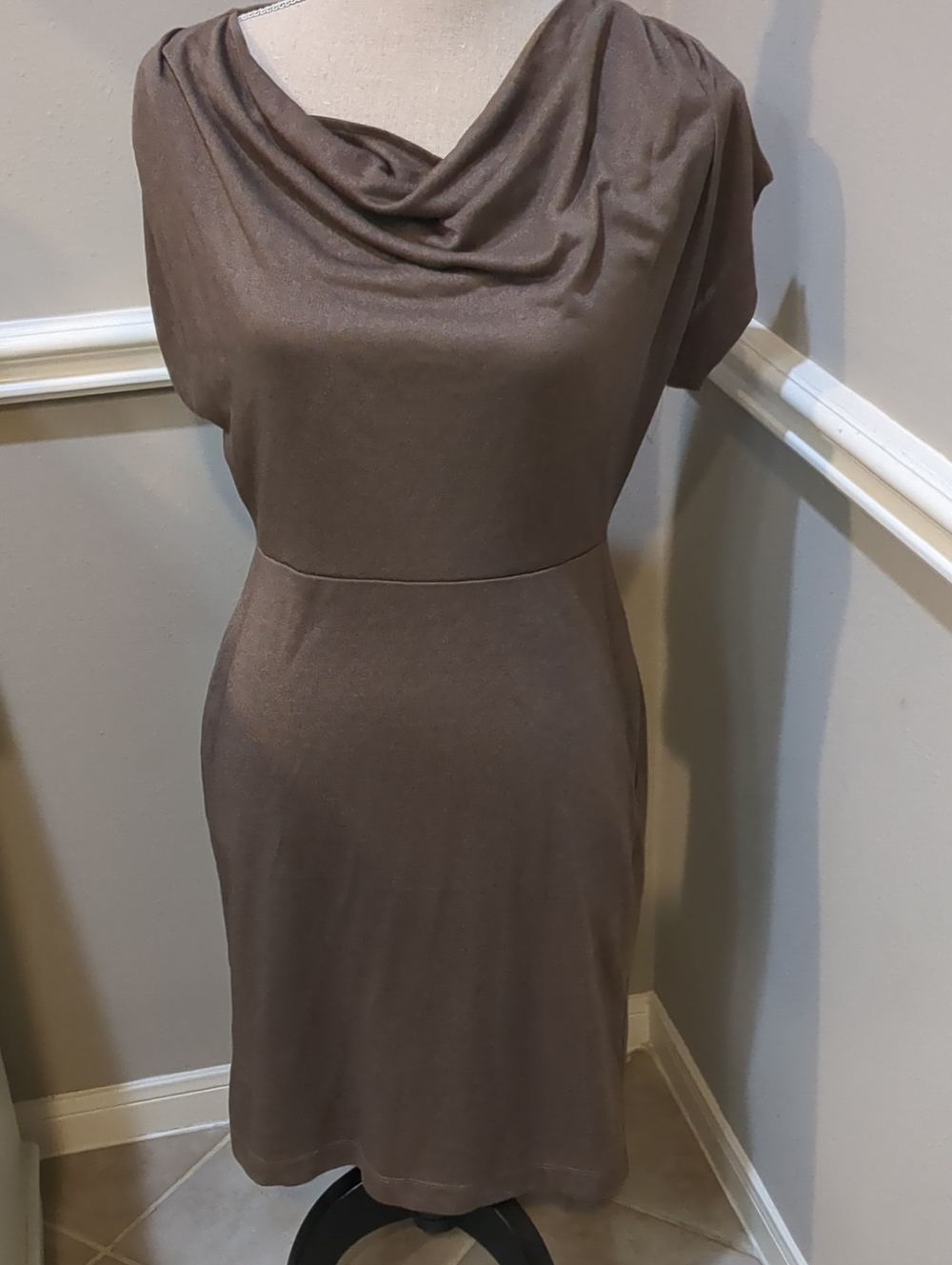 Ann Taylor Gold Taupe Sheath Dress